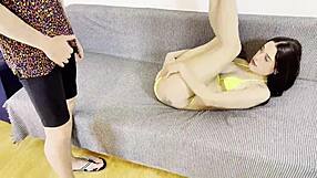 Horny European Wife In Lingerie Kisses And Sucks Big Cock Before Narrow Ass Fuck And Cumshot