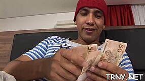 Big Shemale Jock Offers Hardcore Blowjob Surprise