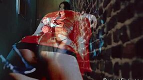 Brunette European Railed