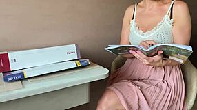 Russian amateur seduces shy teacher with tits, doggystyle fucking, and cumshot