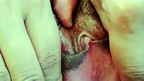 Latina babe masturbates with huge dildo and cums twice