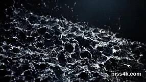 watch elegant lesbo cuties spray pee on wet twats