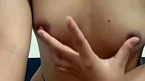 Lonely sister gropes and masturbates her body alone