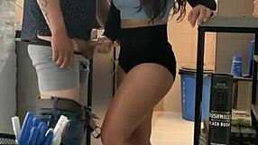 I fucked the hot Latina contractor hard in the bedroom