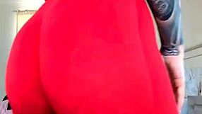 What if this milf in sheer gym tights gets fucked during her solo try-on session with big tits and huge ass exposed?