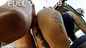 Babe In See-Through Outfit Drinks Piss In Car Fetish Video