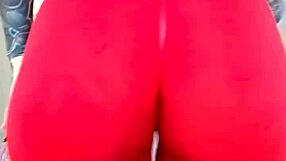 What if this milf in sheer gym tights gets fucked during her solo try-on session with big tits and huge ass exposed?