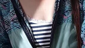 Cute Babe Spied on Outdoor, Proving She's Not a Virgin