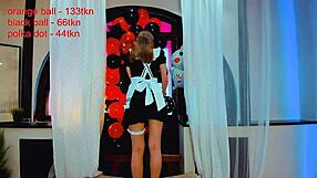 This Beautiful Little 18+ Maid Experiences Intense Cum on Webcam as a Slut.