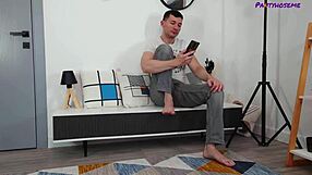 Anabel Enjoys Intense Fucking from Max in Cowgirl and Doggystyle Positions with Cum on Her Tan Pantyhose Feet