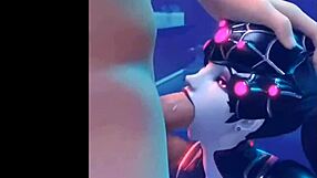 Overwatch blowjob hmv explodes with intense sucking action!
