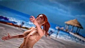 Beauty and the Thug Play Beach Ball Topless