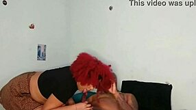 Hey, my wife's hot cousin jumped into our bed and we couldn't hold back from that wild ebony sex session