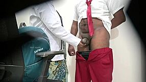 lady doctor checks on school student's health in a casual chat