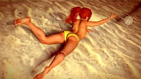 Beauty and the Thug Play Beach Ball Topless