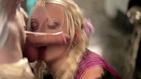 Beautiful German blonde maid gives secret blowjob and swallows cum in fun encounter