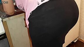 Risky Kitchen Masturbation