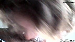 this busty brunette milf starts with deepthroat on a big cock. she rides it cowgirl style before titty fucking to a cumshot finish.