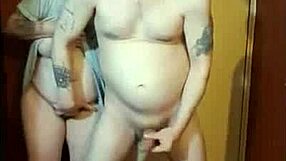 in a homemade setup, the guy let his girlfriend kelly humiliate him naked on cam while blindfolded until he shot a big cumshot