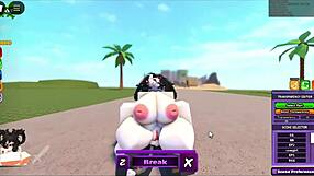 hey, check out this big ass and tits getting a cumshot surprise after sucking that monster cock