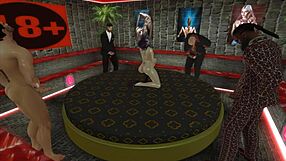 prettynuur takes on four guys in a steamy wet orgy