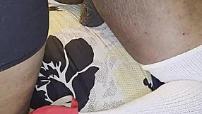 Abw wife in costumes gets anal toys and cum covered by ebony husband in homemade femdom