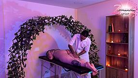 masseuse gets me all worked up so i masturbate before he returns