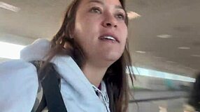 damiana's being such a naughty brazilian flashing around europe in this adventure start