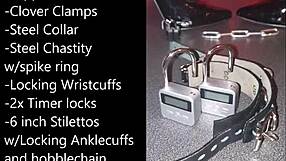 Sissy Selfbondage Preparation With Anal Plug And Extreme Monster Cock Dildo