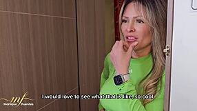 The Musical Neighbor - Cuckold Husband Leaves His Milf Neighbor's Mouth Full Of Cum - Monique Fuentes