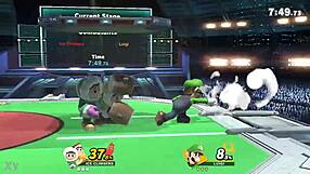 Green plumber battles innocent twins in game