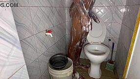 shower session featuring massive cock