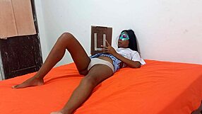 Hey, why is this cute Mexican student skipping classes to make homemade porn and flash her delicious natural tits?