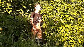 Brunette Masturbates Boldly Outdoors In Nature Reaching Explosive Orgasm