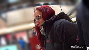 Why does this gorgeous Czech kitten striptease in the shop before hardcore pov anal?