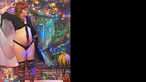 hotwife steffi teases with her big pussy lips in a christmas cosplay dance compilation. watch her shake that ass in panties for some softcore voyeur fun