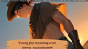 young guy lets out a lot of moans during his activity