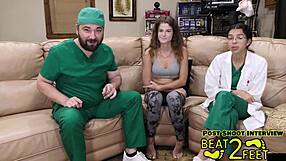 Sweaty nurse feet contrast with her princess joi in hospital fetish scene