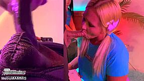 Camilla casually shows her sis the ropes on deepthroating a cock properly.