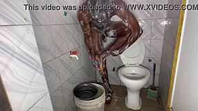 shower session featuring massive cock
