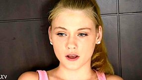 The young blonde student posed for modeling photos in her uniform during her senior year.