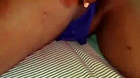 On My Way to Bed in Blue Lingerie to Touch Myself a Little 18+!