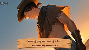 young guy lets out a lot of moans during his activity