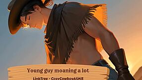 young guy lets out a lot of moans during his activity