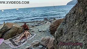 blotter fitta mi foran en fyr på offentlig strand og han hjelper meg å sprute - det er veldig risikabelt - misscreamy