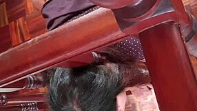 Young housewife stepmom gets stuck bent over and fucked roughly in doggystyle