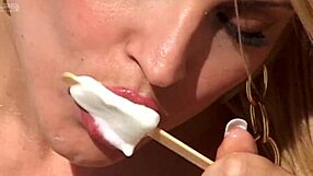 Fernanda, the Brazilian blonde from the favela, embraces passionately in this steamy encounter. She whispers, Come here, you.