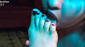 Brunette Latina goddesses in bisexual threesome lick and kiss honey-covered feet