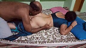 sexy wife licks tight pussy with boyfriend in juicy maid sex