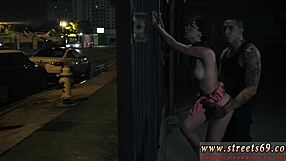 Man, this topless teen's handjob on that big white dick turns into hardcore fucking!